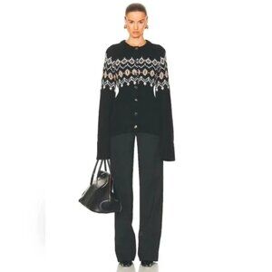 KHAITE Suzette Fair-Isle Cashmere-Blend Cardigan endource